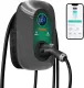 Level 2 EV Charger 48 Amp, Hardwired EV Charger Level 2, APP Control, Adjustable Current, Delay Timer, 25ft Cable, 240V J1772 Charger, EV Chargers for Home Level 2, FCC & ETL Certified, LCD Display