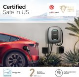 Level 2 EV Charger, TESSAN Hardwired Electric Vehicle Fast Charging Station, 48A/240V Smart EV Chargers Equipment App Control Wi-Fi & Bluetooth, 25ft Cable with Holder for Indoor Outdoor Home