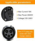 J1772 to Nema 5-15 Adapter, Portable EV Station Charging Adapter, EV Adapter Plug for E-Bike/Electric Skateboards/Mobility Scooter