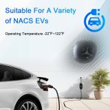 EV Charger Extension Cord for NACS, 26ft Max 240V 48A Compatible with Model 3/Y/X/S/, EV Charger Extension Cords NACS Plug for Home and Outdoor