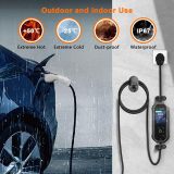 Level 2 EV Charger 40 Amp 110-240V 23ft Cable NEMA 14-50P, Mobile Portable Electric Vehicle Charger Plug-in Home EV Charging Station for SAE J1772 Evs Adjustable Current