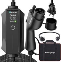 Level 1-2 EV Charger,120V-240V,16A,NEMA 5-15 & 6-20 Plug,25FT Extension Cord,ETL & FCC Listed, Portable Electric Vehicle Charging Station for SAE J1772 Evs