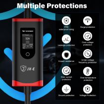 JX-E Level 2 EV Charger, Nema 14-50 Plug EV Chargers 32Amp 240V Home EV Level 2 Portable Charger for All SAE J1772 EVs, FCC and ROHS Certified Electric Vehicle Charging Station, 25FT