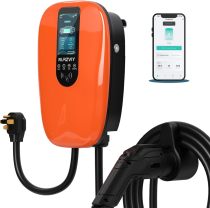 Level 2 EV Charger for Home 40 Amp Plug-in Electric Vehicle Charging Station with App Control, NEMA 14-50 EVSE, Smart Plug and Play, 90~260V