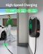 Level 2 EV Charger 48 Amp, Hardwired EV Charger Level 2, APP Control, Adjustable Current, Delay Timer, 25ft Cable, 240V J1772 Charger, EV Chargers for Home Level 2, FCC & ETL Certified, LCD Display