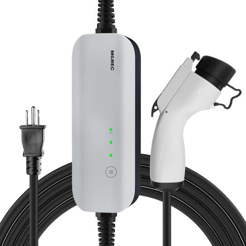 Morec EV Charger Level 1 15A 110V Portable Electric Car Charger NEMA5-15P SAE J1772 6M (20FT) Home Electric Vehicle Charging Station