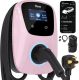 Tera Electric Vehicle Charger for Tesla: J1772 EVs ETL Certified Level 2 48 40 Amp 240 Volt Tesla Home EVSE with Manual Setting Amps Schedule on Unit NEMA 14-50 25 FT Cable Pink