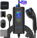 40 amp EV Charger Level 2 Portable EV Charging Station with 25FT Cable, 240V, NEMA 14-50 Plug with SAE J1772 Fast Charging for Indoor/Outdoor