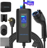 40 amp EV Charger Level 2 Portable EV Charging Station with 25FT Cable, 240V, NEMA 14-50 Plug with SAE J1772 Fast Charging for Indoor/Outdoor