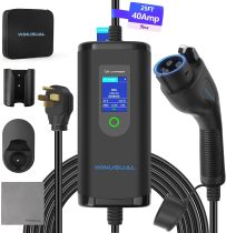40 amp EV Charger Level 2 Portable EV Charging Station with 25FT Cable, 240V, NEMA 14-50 Plug with SAE J1772 Fast Charging for Indoor/Outdoor