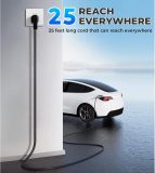 Portable EV Electric Vehicle Charger 16 Amp with 25 ft. Charging Cable NEMA 5-15 Plug Plug-in Home Electric Vehicle Charging Station for SAE J1772 Electric Vehicles
