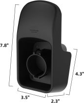 SKYFISH Non Rusting EV Charger Holder - Premium Wall-Mounted SAE J1772 Holster for Electric Vehicle Charging Cable Management,Nozzle Holster Dock with Screws Outdoor/Indoor (Holder & Organizer, Black)