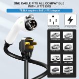 QPQ Level 2 EV Charger 40 Amp 240V EV Charger for Home Level 2, EV Car Charger with NEMA 14-50 Plug 25FT Cable, Swipe Card or Smart App Wall Electric Vehicle Charging Stations for J1772 Indoor/Outdoor