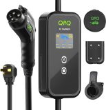 QPQ Level 1-2 EV Charger 32Amp Portable Level 1&2 EV Charger for Home Level 2 Electric Car Charger with 25FT NEMA 14-50 Plug-in Electric Vehicle Charging Stations