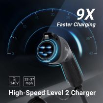 Tera Home EV Wall Charger: UL Listed Pure Copper 20FT Charging Cable    Level 2 Electric Vehicle Charging Station with Cable Holder up to 32A 240V, Easy Installation Q8