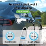 Tera EV Charger J1772 Extension Cable: ETL Certified 22 ft 40A Cord with Carrying Bag Strap 110V - 240V for Level 1 & 2 Charging Station Suitable for All SAE J1772 Type 1 Electric Vehicle