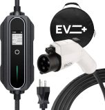 EV+ Level 2 EV Charger, 16A Portable Electric Vehicle Charging Station, SAE J1772 EV Charging Cable 25-Ft with NEMA 6-20 Plug, EVSE Travel Case, Home EV Charging Station