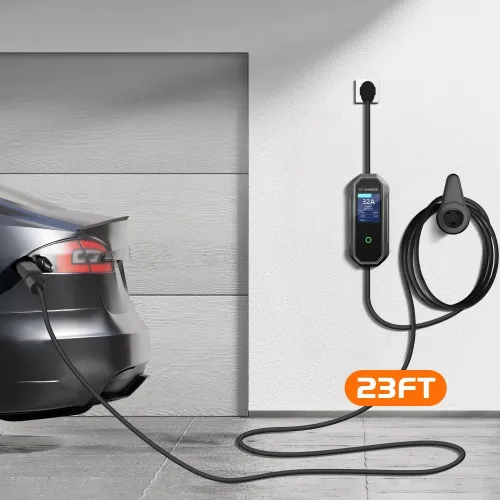 32Amp Level 2 Tesla Electric Vehicle Charger,110-250V Electric Car Charger, NACS EV Charger NEMA 14-50 Plug,18.5ft Extension Cord,EV Charger for Tesla Models 3/Y/S/