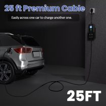 EP Level 2 Portable EV Charger, 16 to 40 Amp, 240 Volt, 25ft Cable, Upgraded Portable EV Charging Cable Faster Charging Station, Electric Vehicle Charger Compatible with All EV Cars NEMA 14-50P