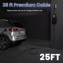 EP Level 2 Portable EV Charger, 16 to 40 Amp, 240 Volt, 25ft Cable, Upgraded Portable EV Charging Cable Faster Charging Station, Electric Vehicle Charger Compatible with All EV Cars NEMA 14-50P