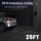 EP Level 2 Portable EV Charger, 16 to 40 Amp, 240 Volt, 25ft Cable, Upgraded Portable EV Charging Cable Faster Charging Station, Electric Vehicle Charger Compatible with All EV Cars NEMA 14-50P