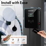 Level 2 EV Charger 48Amp, 240V,Indoor/Outdoor Electric Vehicle Charging Station with Flexible 25-Foot Cable, NEMA 14-50 Plug, SAE J1772,11.5KW Black