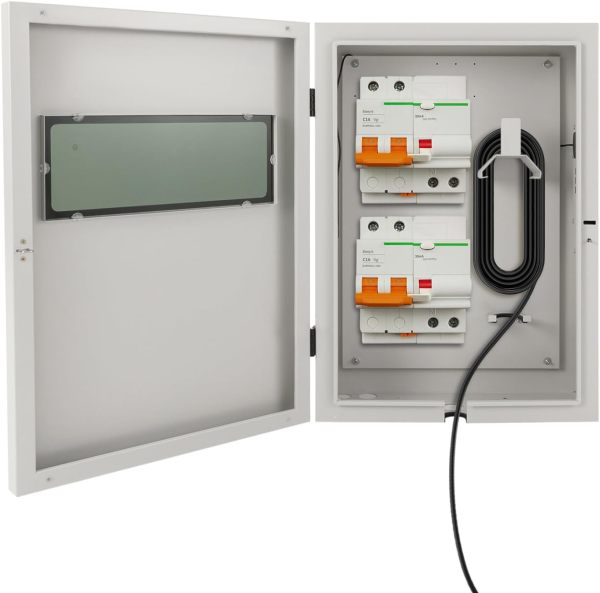 Wall EV Charger Protective Box, Charging Cable Organizer Wall Charger Holder Box, Charger Station Box Wall-Mounted Indoor/Outdoor Fast Electric Vehicle Charging Station with NFC Card