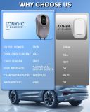 Level 2 EV Charger 48 Amp: 50a Level 2 Wall Connector for Home - 25ft Cable Outdoor Indoor EV Charger Level 2 - with5GWiFi Enabled Electric Car Charger 240V Electric Vehicle Charging Stations