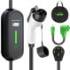 Level 2 EV Charger,Max 7.68KW, 21FT Portable EVSE,J1772 Charger, 8/10/13/16/32A Adjustable Plug-in EV Charger, with NEMA 14-50Plug&NEMA 5-15 Adapter, Home Electric Vehicle Charging Station