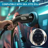 Electric Vehicle Charger, 40A Level 2 EV Charger, EV Portable Charger, Plug-in EV Charging Station with NEMA 14-50 Plug, 21FT Cable Works with J1772 EV and Hybrid Vehicles for Home and Outdoor