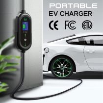 Level 2 Portable EV Charger (240 Volt, Cable, 16 Amp), ETL UL Listed Electric Vehicle Charger Plug-in EV Charging Station with NEMA 6-20P