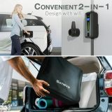 Level 2 EV Charger, 40 Amp Smart WiFi, 2 in 1 Wall Mount & Portable EV Charger,110-240V, NEMA 14-50 Plug, 23-Foot Cable, Electric Vehicle Car Charging Stations