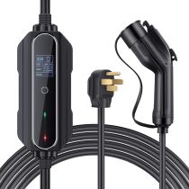 SBB Level 2 EV Charger, 32 Amp Adjustable NEMA 14-50 Extension Cord, 25ft Cable, 110V-240V Portable EV Charger with Dryer Plug Adapter, Electric Vehicle Charger Compatible with J1772 EV Cars