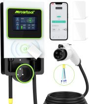MR CARTOOL S311 Level 2 Electric Vehicle Charging Stations, APP Control EV Charger with 26FT Electric Car Charger Cable, 32A Smart EV Charger Compatible with All EV
