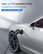 Nilight EV Charger Level 2, 40 Amp 240V, 25ft Cable SAE J1772 Portable Electric Car Charger with NEMA 14-50P Plug, Adjustable Current/Delay Timer