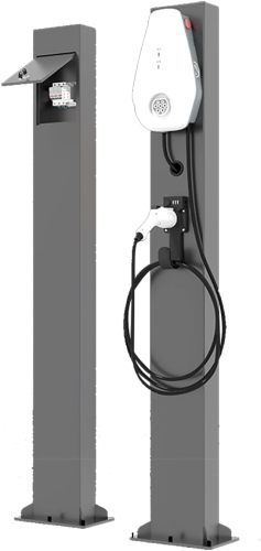 EV Charger Pedestal Outdoor, Charger Pedestal Base, Electric Vehicle Charging Stations, Electric Vehicle Pile, EV Charger Stand Holder, Floor Mounted, All Weather