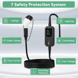 Skysword Level 2 EV Charger, 240V 16A 25FT Portable EVSE, NEMA 14-50 Plug Electric Vehicle Charging Station