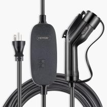 VEVOR LEVEL2 16A Amp 110V-240V 3.84 kW, Portable Electric Vehicle Charger with 25 ft Charging Cable NEMA 6-20 Plug, SAE J1772 Standard Plug-in Home EV Charging Station for Electric Cars