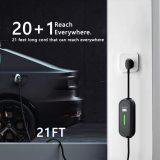 Level 2 EV Charger,Max 7.68KW, 21FT Portable EVSE,J1772 Charger, 8/10/13/16/32A Adjustable Plug-in EV Charger, with NEMA 14-50Plug&NEMA 5-15 Adapter, Home Electric Vehicle Charging Station
