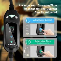 Electric Vehicle Charger, 40A Level 2 EV Charger, EV Portable Charger, Plug-in EV Charging Station with NEMA 14-50 Plug, 21FT Cable Works with J1772 EV and Hybrid Vehicles for Home and Outdoor