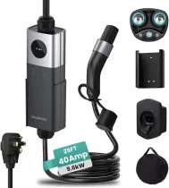 【NACS Only】 ZEUSPACE 25ft Level 1 EV Charger for Tesla, 110V-240V 16A Electric Vehicle Adjustable Charger for NACS with NEMA 5-15 Plug, Portable EV Mobile Charger, Compatible with Tesla Model 3/Y/S/X