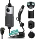 【NACS Only】 ZEUSPACE 25ft Level 1 EV Charger for Tesla, 110V-240V 16A Electric Vehicle Adjustable Charger for NACS with NEMA 5-15 Plug, Portable EV Mobile Charger, Compatible with Tesla Model 3/Y/S/X