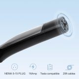 Electric Vehicle Charging Stations for Tesla,16 Amp 110V /240VMobile Charger Connector for Tesla NEMA 6-20 Plug NEMA 5-15 Adapter, Portable Home Charger Compatible with Models X/Y/3/S