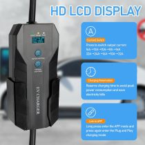EV Charger Level 2, 8 to 32Amp - 240V Portable Electric Car Charger Nema 14-50 Plug WiFi & Bluetooth Enabled EVSE EV Charger 25FT Cable