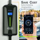 Level 2 EV Charger, 40 Amp Smart WiFi, 2 in 1 Wall Mount & Portable EV Charger,110-240V, NEMA 14-50 Plug, 23-Foot Cable, Electric Vehicle Car Charging Stations