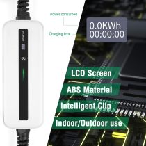 10/16A EV Charger Level 1+2, 20ft Charging Cable NEMA 6-20 Plug 2.2/3.6KW Portable Home Electric Vehicle Charging Station (with NEMA 5-15 to NEMA 6-20 Adapter)