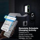 QPQ Level 2 EV Charger 40 Amp 240V EV Charger for Home Level 2, EV Car Charger with NEMA 14-50 Plug 25FT Cable, Swipe Card or Smart App Wall Electric Vehicle Charging Stations for J1772 Indoor/Outdoor