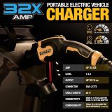 DEWALT Portable Electric Vehicle (EV) 120-240V Level 2 Charger up to 32 Amps, CSA Certified Indoor/Outdoor, NEMA 5-15 and 14-50 Plug Adapters Included, 25 ft. Cable