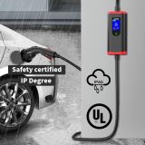 Unitek Level 2 EV Charger Electric Vehicle Charging Station 25FT Charging Cord Portable EV Charger 40A 110V-240V for J1772 Evs NEMA 4-15 NEMA 6-20 Plug Current Adjustable Reservation Charging UL