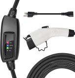 BougeRV Portable EV Charger Cable (16A, 25FT) EVSE Electric Vehicle Charging Station with NEMA5-15 for 110V Standard AC Outlet